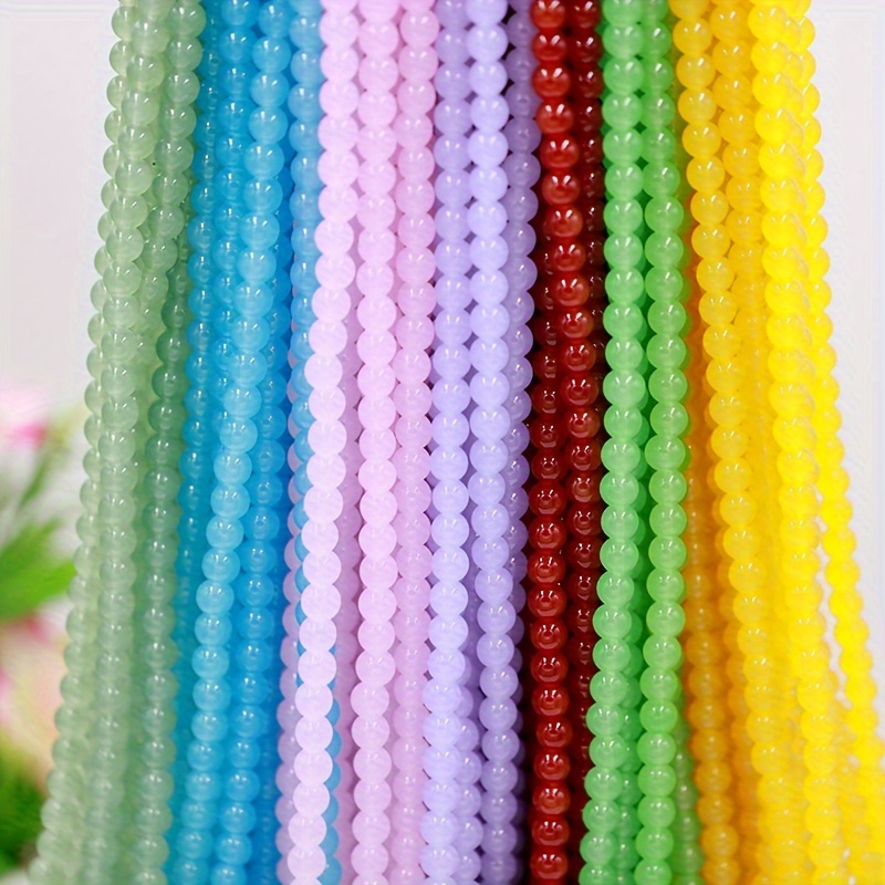 

200pcs 6mm Glass Beads Colorful, Diy Jewelry Making Supplies For Handmade Necklace And Bracelet