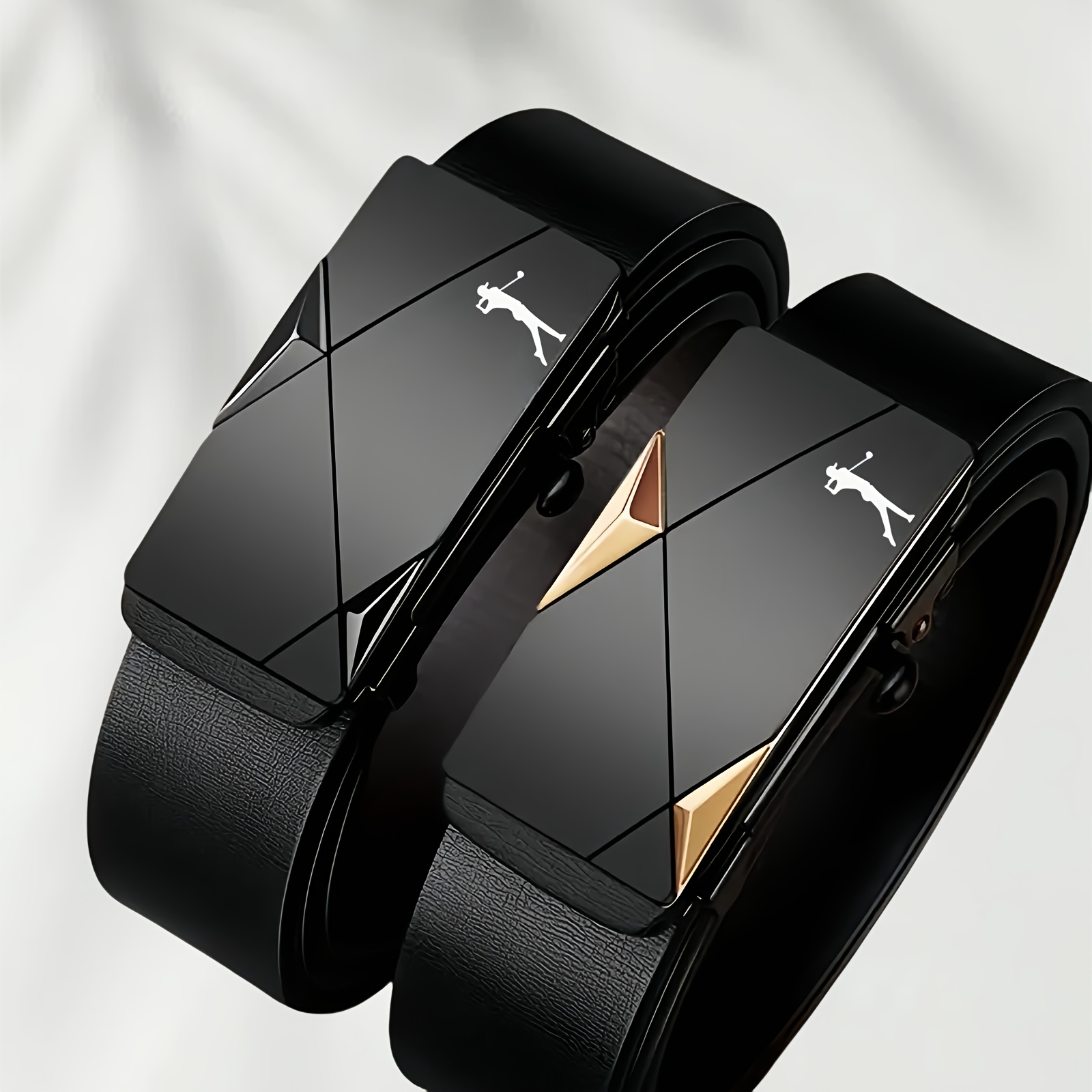 Men's Golf Laser Belt with Alloy Automatic Buckle, Stylish Gift