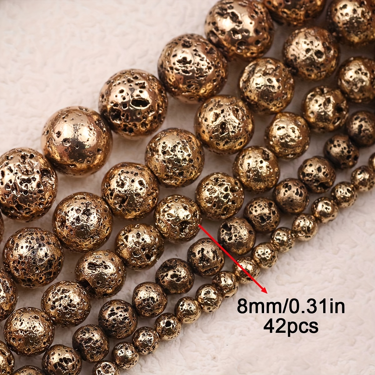 TEMU 4-12mm Ronde Geboorde Afstandskralen voor DIY Handgemaakte Armband, Ketting, Oorbel Accessoires, Sieradenmaakmaterialen en Decoratieve Kralen