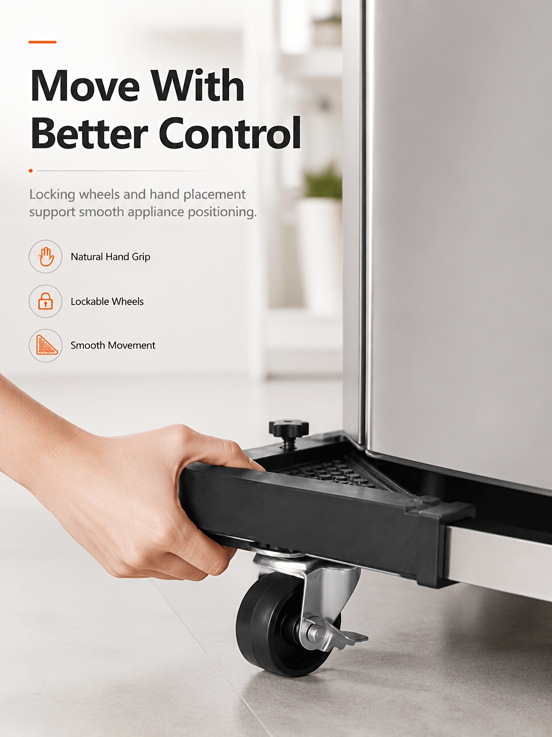 mini fridge stand adjustable furniture stand with 4   washing machine stand base laundry pedestal with horizontally   for dryers washers refrigerators random color Product details 3