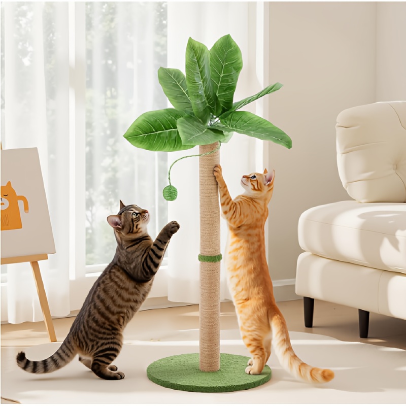 Temu – TEMU Jhk 33″ Cat Scratcher Tall Scratching Posts With Dangling Ball For Indoor Cats, Cat Scratching Post, Palm Tree Cat Scratch Post For Kittens,