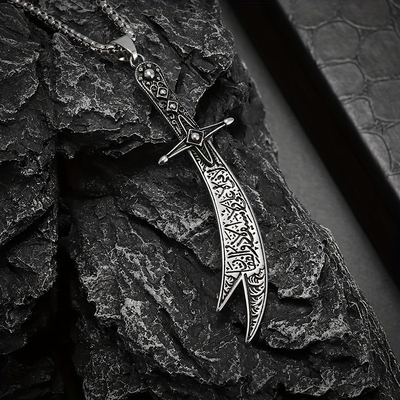 Unisex Retro Islamic Pendant Necklace for Casual Wear