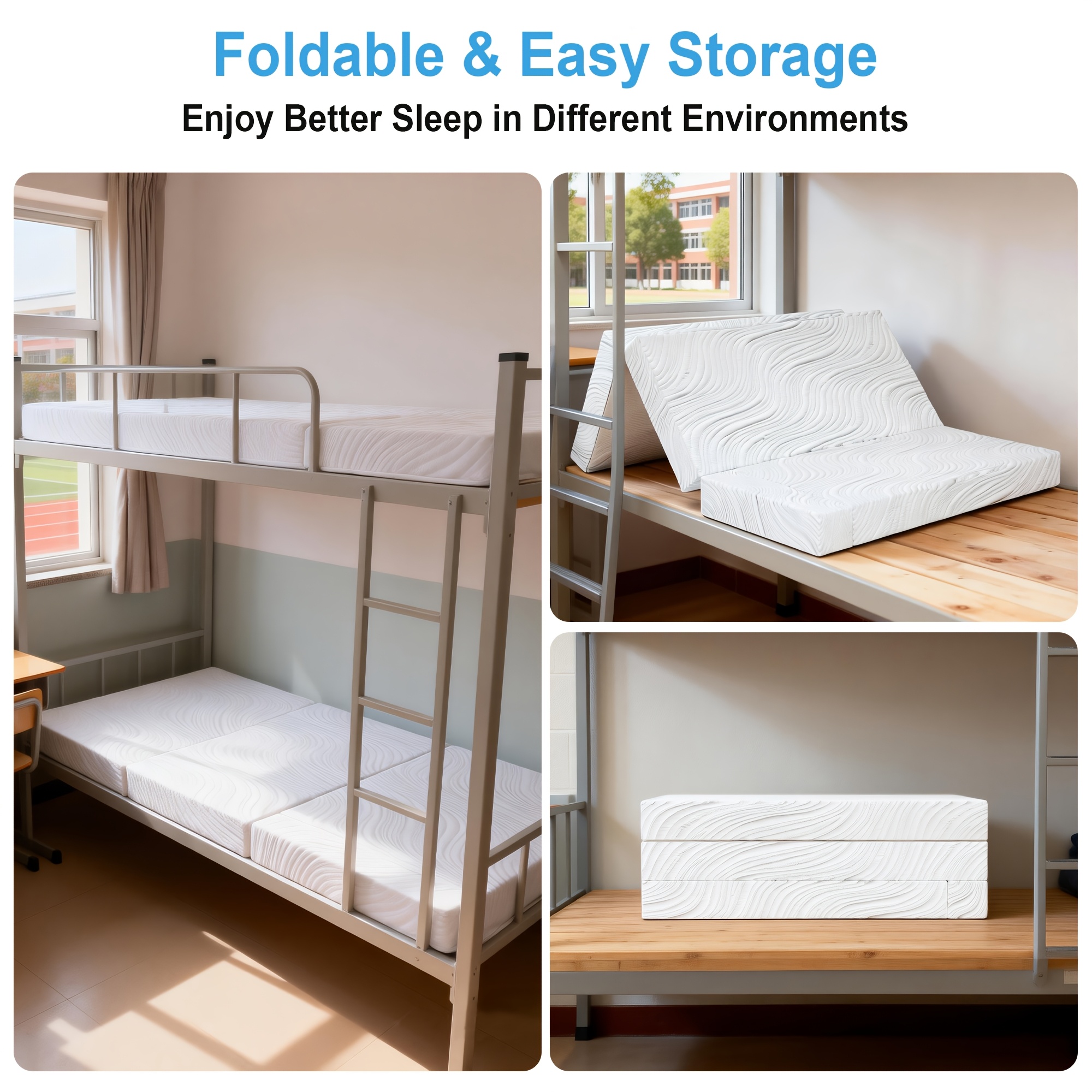 item picture 15cm folding memory foam mattress travel mattress   sleeping rv mattress folding   90x200cm 120x200cm 140x200cm 160x200cm