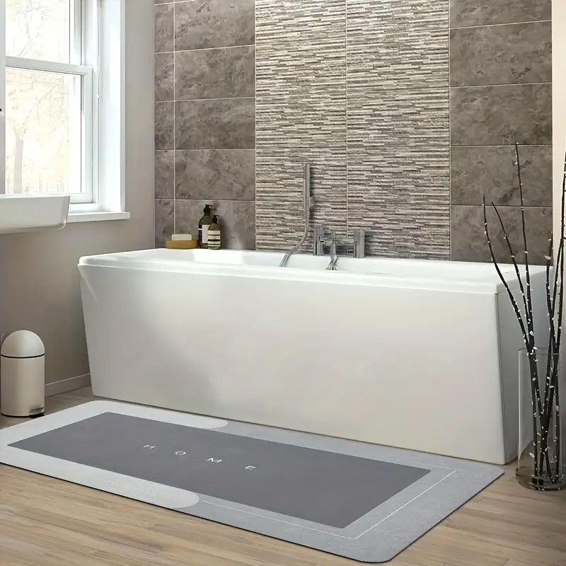 1pc super absorbent diatomaceous earth bathroom mats - quick-drying, non-slip floor mats, mats, ideal for bathroom, carpets, and bathroom door mats, water absorption Product details 14