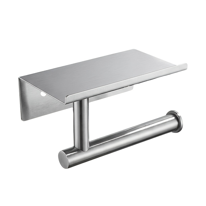 TEMU Porte-papier toilette 1 avec support pour téléphone, convient pour de bains, cuisines et toilettes d'hôtels commerciaux. monté avec de la colle