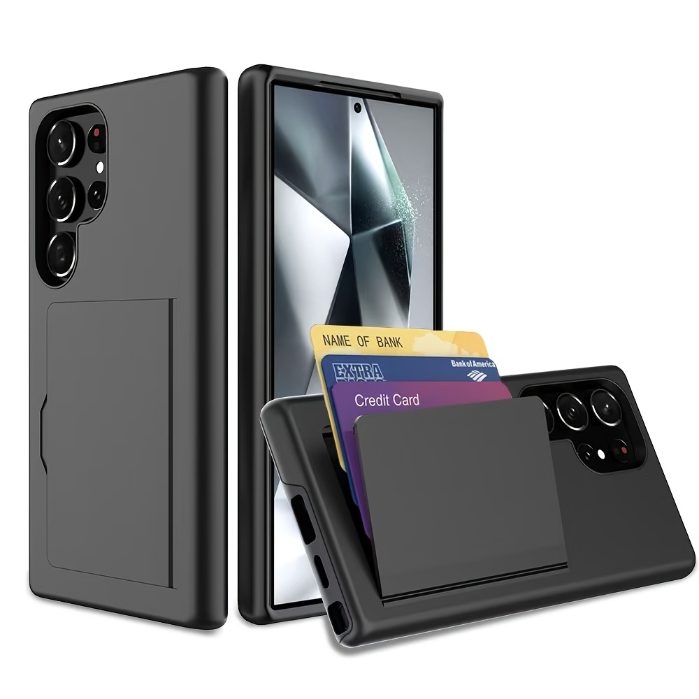 TEMU para teléfono: Compatible con for Galaxy S26, S25, S24, S23, S22, S21 Ultra, A71, A72, A52, A54, A55. tipo con tarjetero y ranura para tarjetas,