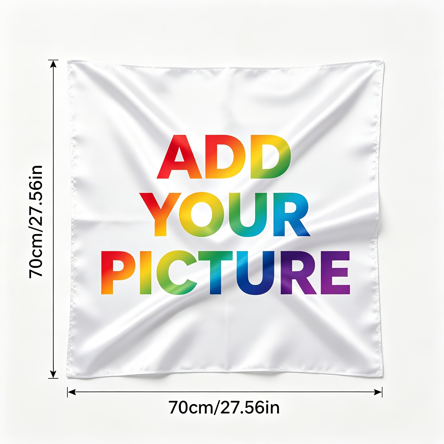 TEMU [custom Made] Custom Women's Headscarf Square Scarf, Personalized Pattern Scarf, Multi-functional Headband And Bag Tie Packaging Accessory Neck