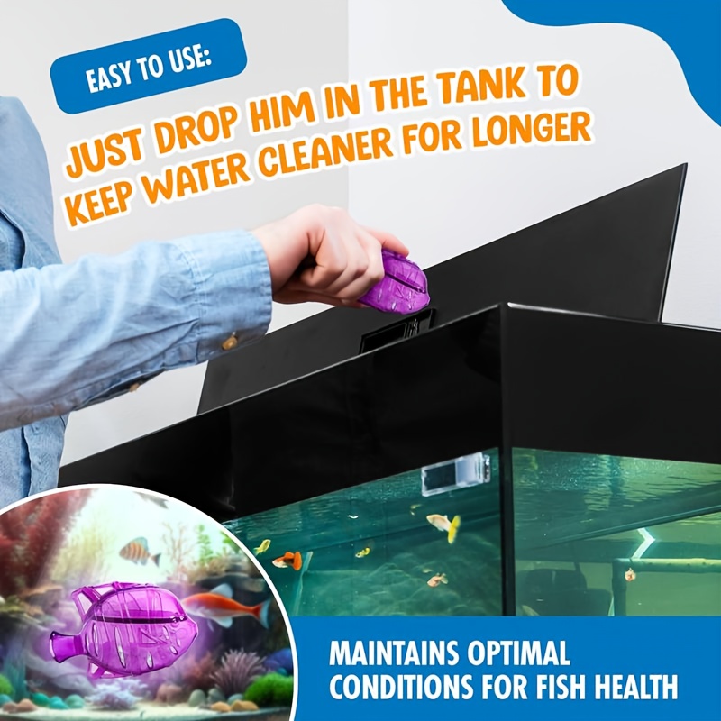 

Crystal Clear Aquarium Water Treatment - Safe For Freshwater & Saltwater Fish And Plants, Non-electric Filter System