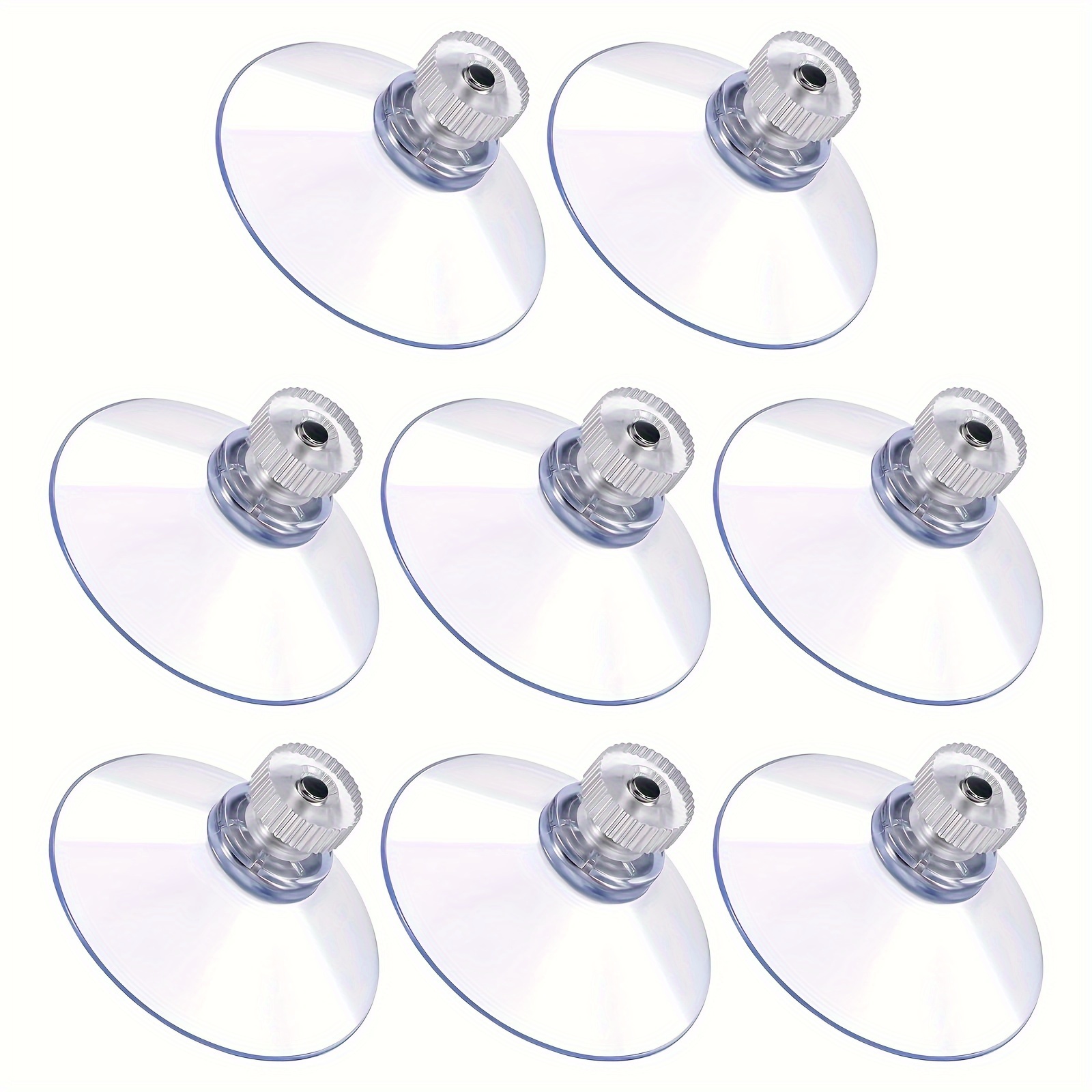 

8pcs Cups, 41mm Clear Pvc, No Needed - For Bathroom , , Car Sunshades & Plates,