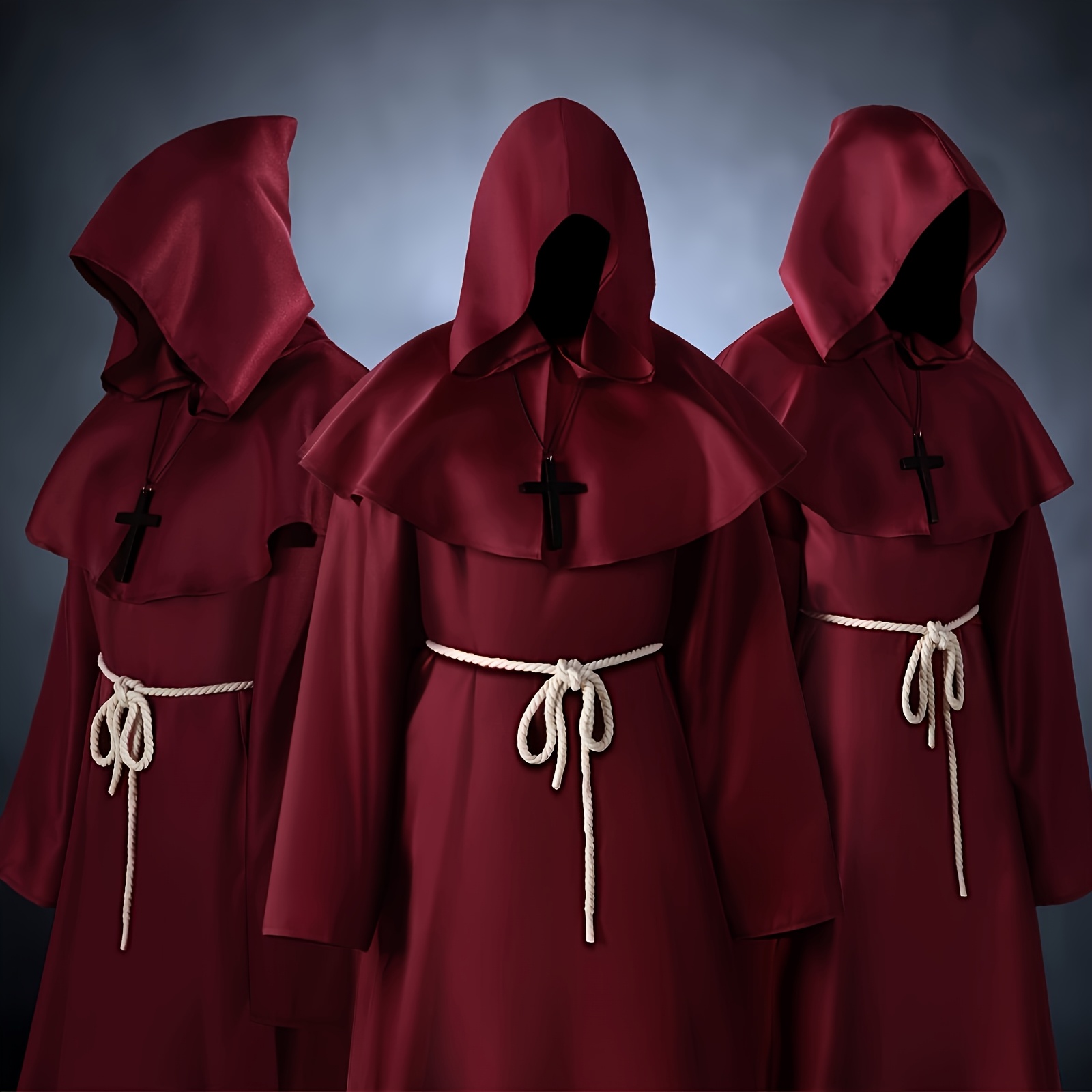 Costume d'Halloween COS Cape de Faucheuse Cape à capuche médiévale Costume de cospiay, Manteau
