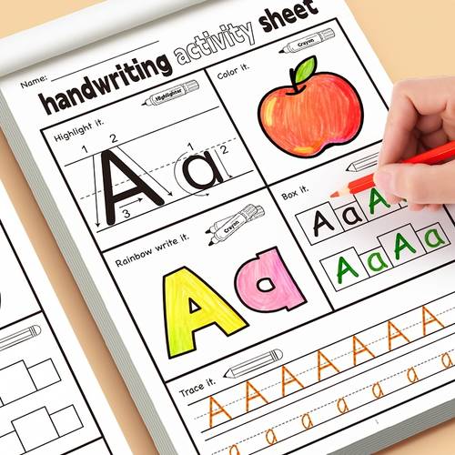 32 page kids writing workbook featuring the 26 english letters a z pen control training tracing practice coloring letters classroom teaching and back to school supplies birthday festival gift