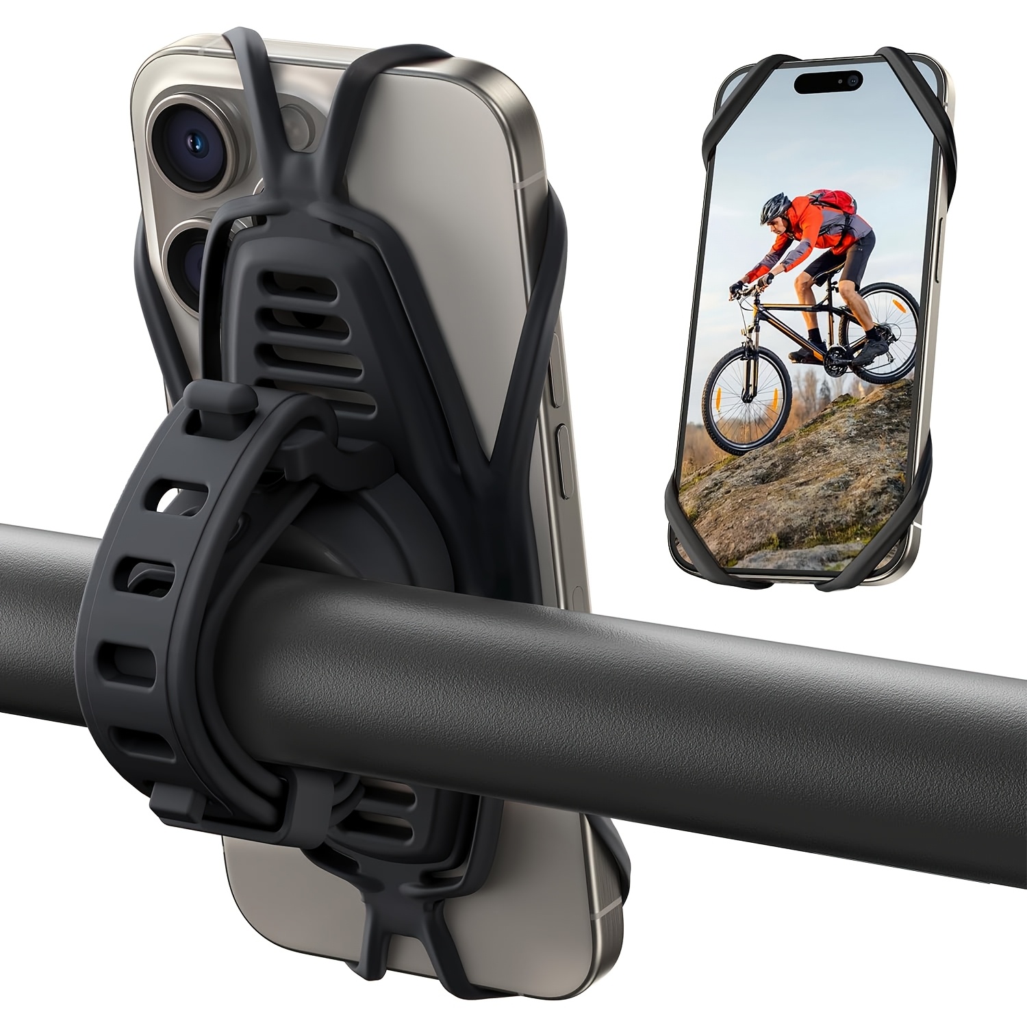 TEMU Support de Téléphone pour Vélo, Support de Téléphone Amélioré 2026 pour Vélo [Compatible avec Téléphones de 7,2'' & Ultra-Stable], Support de