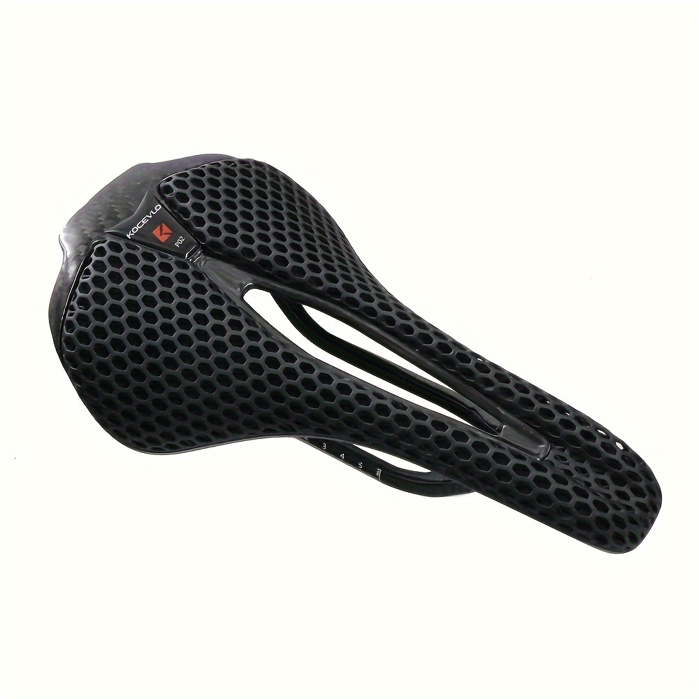 

Selle de Vélo Ergonomique Imprimée en 3D KOCEVLO - Fibre de Légère, Design Respirant, Selle Confortable pour VTT et Cyclisme sur Route pour Hommes et Femmes, Noir, Accessoires de Vélo