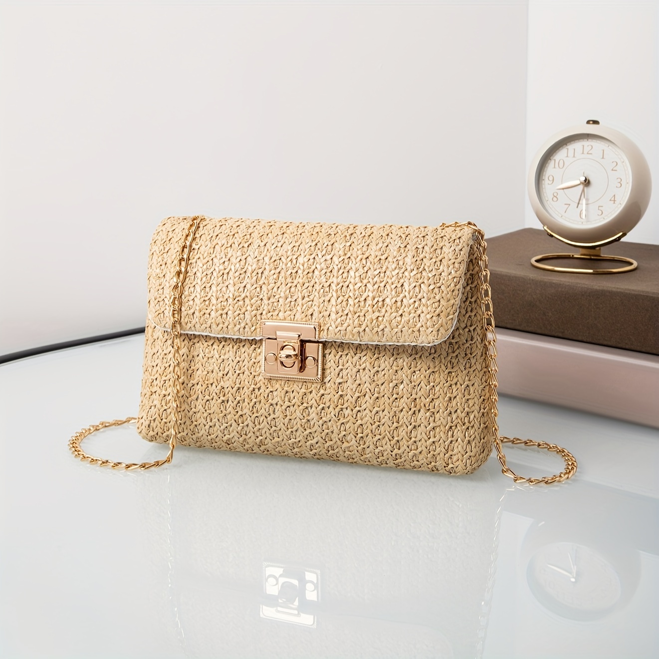 womens casual elegant style sling bag solid color fabric Temu