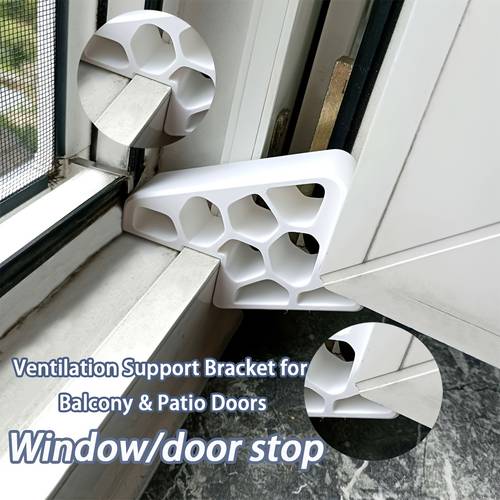 4pcs door and window stopper set window stoppers sturdy plastic anti collision bumper strips and track lock set to prevent window shaking suitable for office windows hotel and home window for balcony partitions ventilation and privacy
