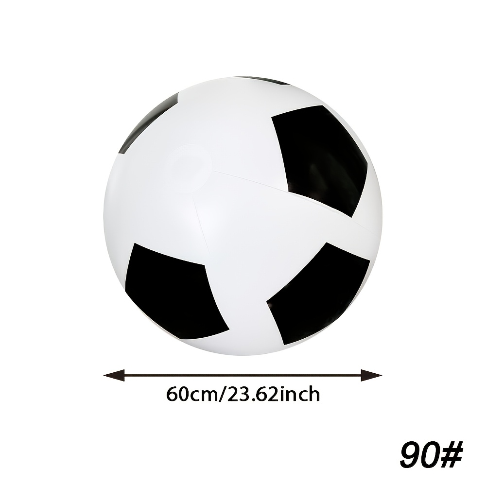 Image of 1pc Inflatable Enormous Large Size Football, Pvc Material Thickened Durable Portable Large Balloon, Suitable For Water Parties, Pool Parties, Beach Parties Entertainment Supplies