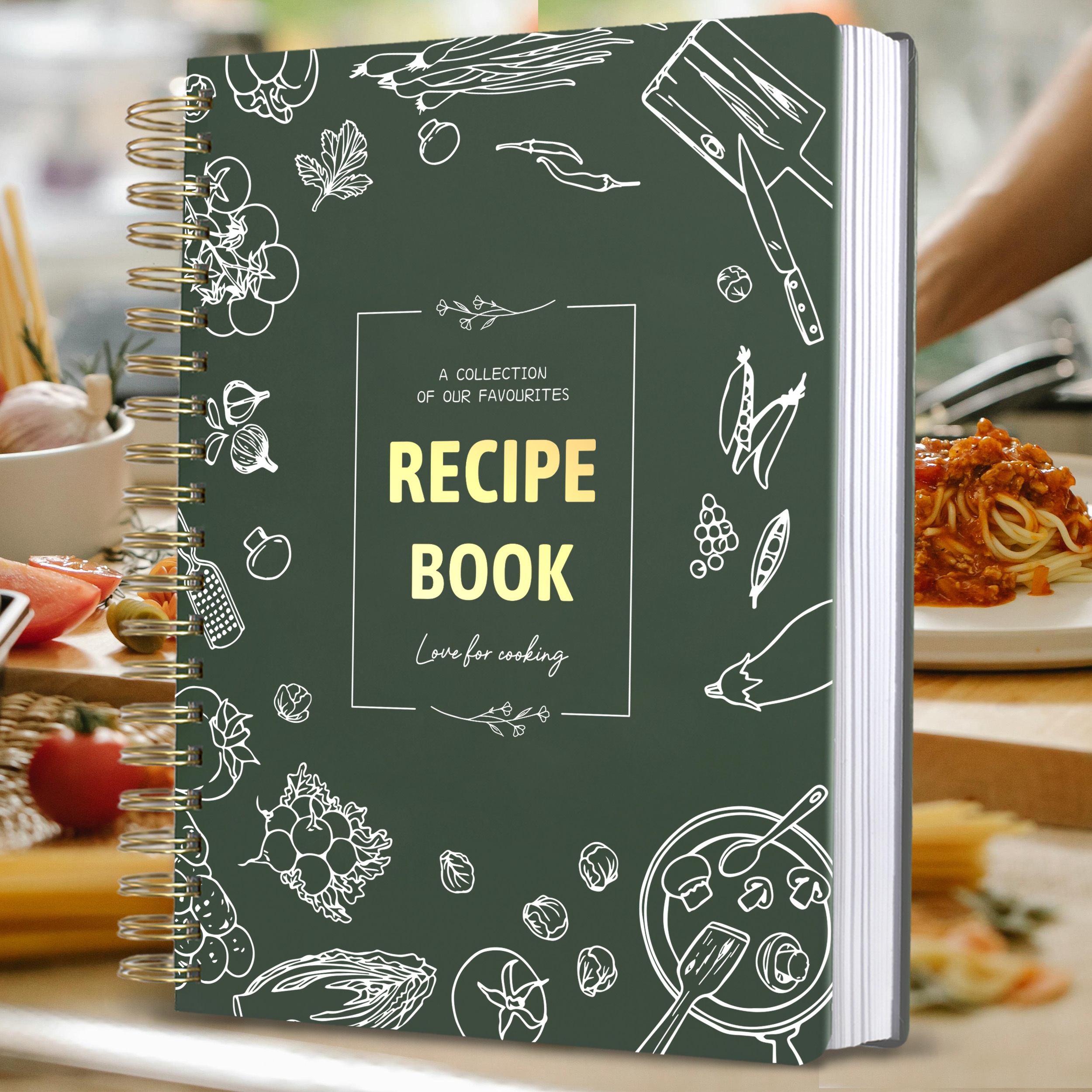 144 page blank recipe book waterproof cover - Temu