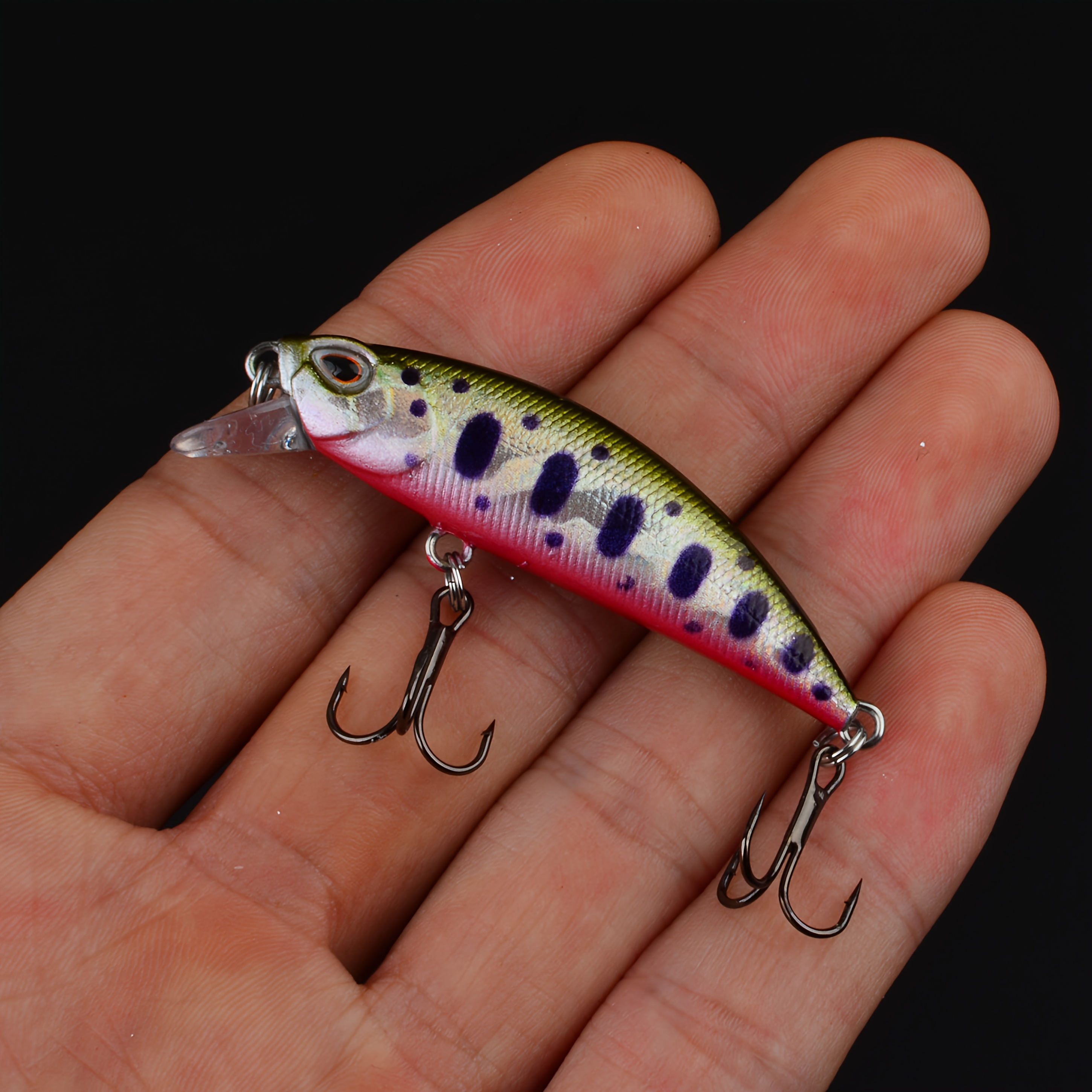 TEMU 1pc Sinking Minnow Fishing Lures Peche Trolling Artificial Hard Bait Crankbait Carp Wobbler For Fishing Tackle