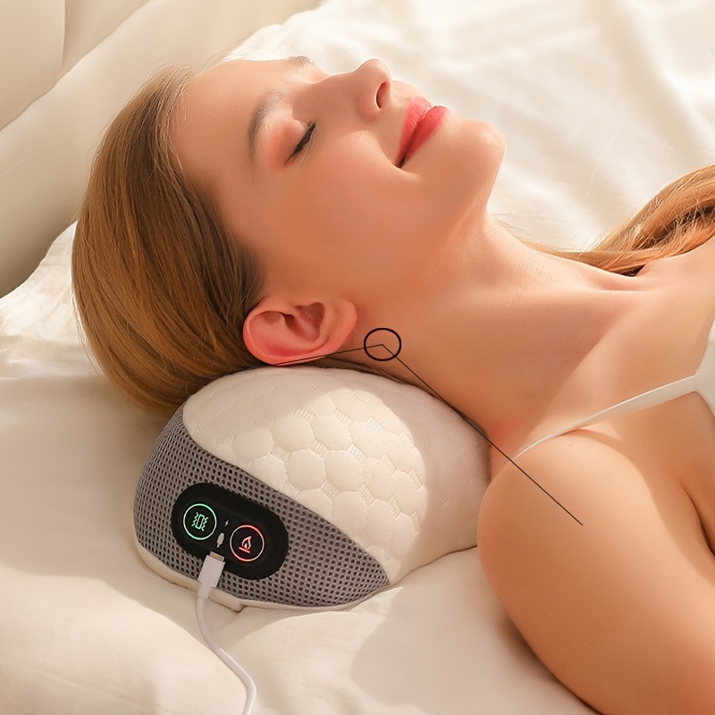 vibrating neck and shoulder massager Back Massagers, Vibrating Heating Pad for Back, Massage Chair Pad for for  Home Office Use, Gift for Parents, Grey main image 1