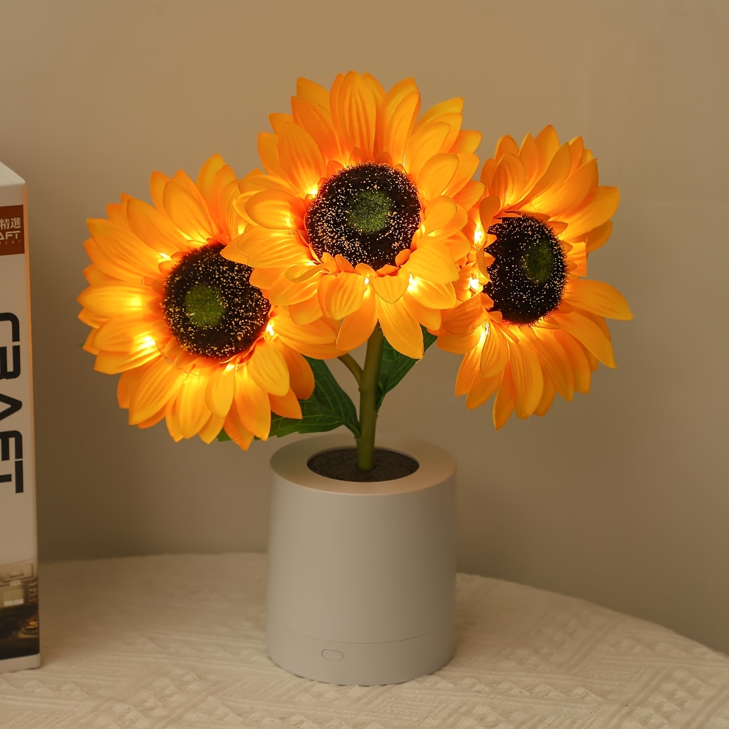 TEMU Fall Decor - New Sunflower Night Lights Sunflower Table Lamp For Autumn Home Bedroom Living Room Decorations, Perfect Festive Gifts For Mom Wife Girlfriend Teacher, Back To School Gift