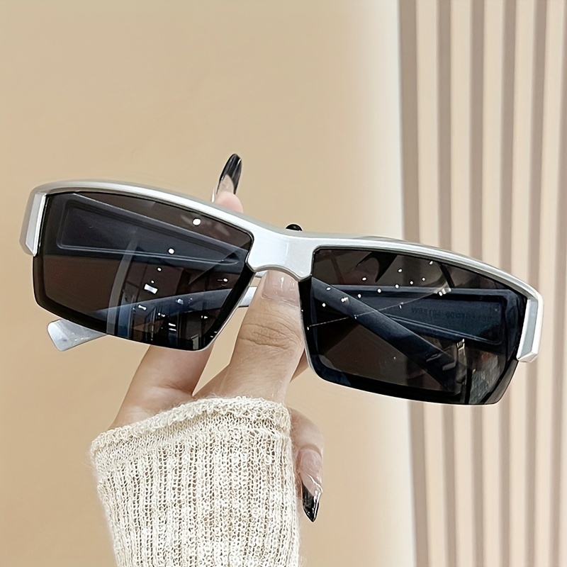 Y2k Punk Wrap Around Sunglasses For Women Men Futuristic - Temu