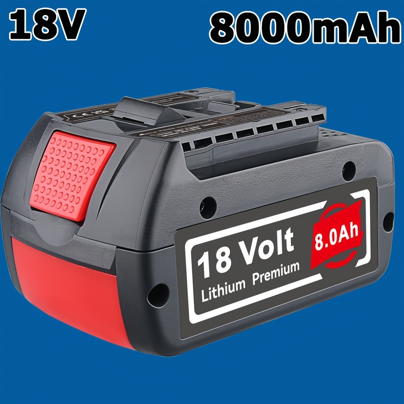 TEMU Bat609 8000mah 18v Lithium-ion High-capacity Battery Replacement For Cordless Power Tools