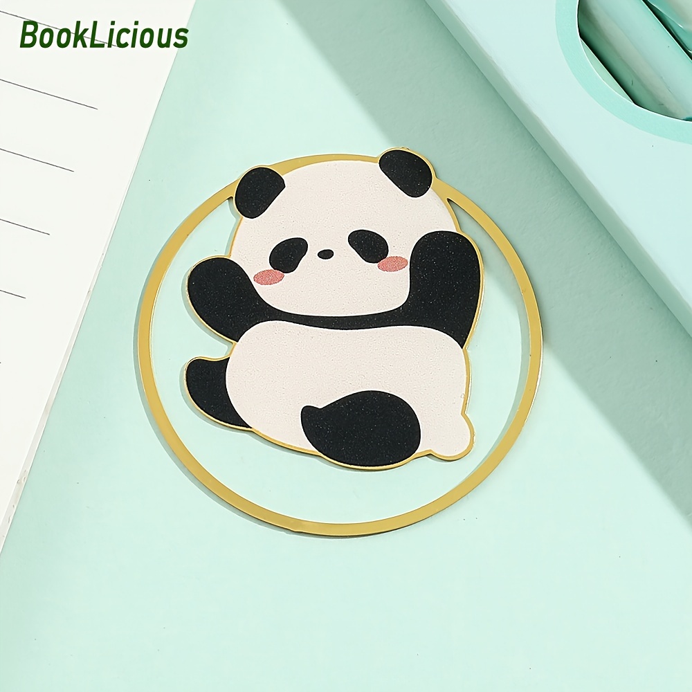 1pc, Metal Bookmark, Cute Panda Bookmark For Daughter And Son, Creative Hollow Bookmark Suitable For Christmas Gift, Valentine's Day Gift For Girls, Mother's Day Gift