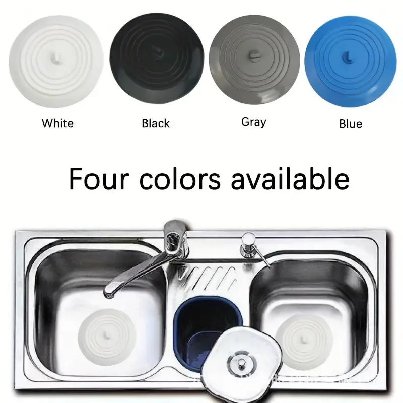 Tappi Di Scarico In Silicone (5 Pezzi) - Per Vasca, Lavandino, Cucina, Colori Assortiti