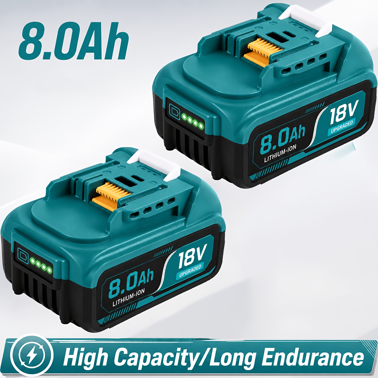 TEMU 4/2/1pack 18v 8.0ah Replacement Battery Compatible With Bl1860b Bl1860 Bl1850b Bl1850 Bl1840 Bl1830 Lithium-ion Cordless Power Tools