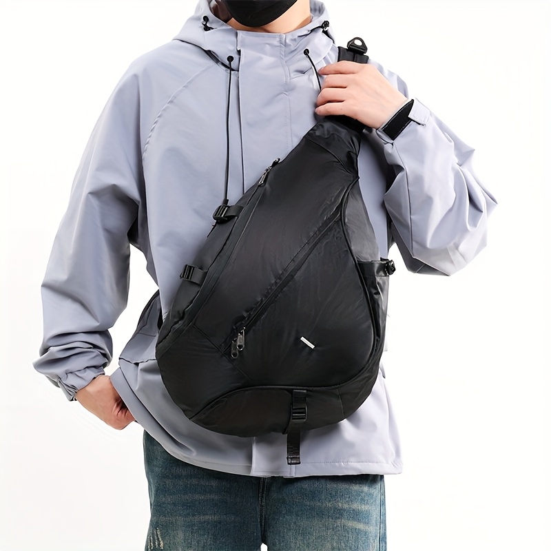 mens trendy crossbody bag casual nylon sports bag multi - Temu display picture 1
