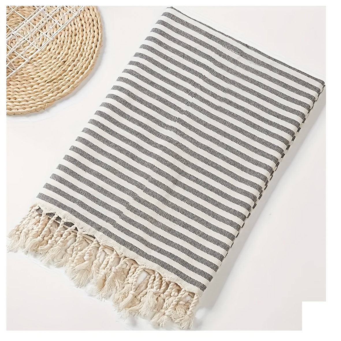TEMU 1pc Turkish Beach Towels Oversized - 39 X 71 Quick Dry Beach Towel Beach And Pool Towel, Absorbent, Quick Dry, Lightweight Essential For A Day -