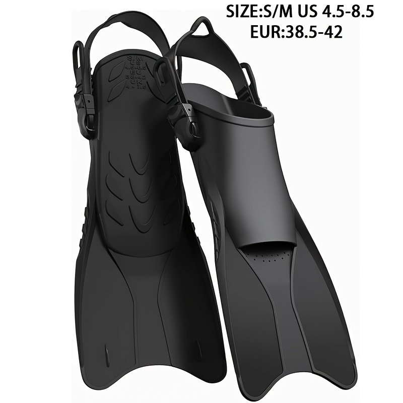 TEMU Qingsong Snorkel Fins Adjustable Open Heel Fins, Diving Fins Light And Strong Thrust, Anti Slip Design Swim Fins, Travel Size Short Snorkeling