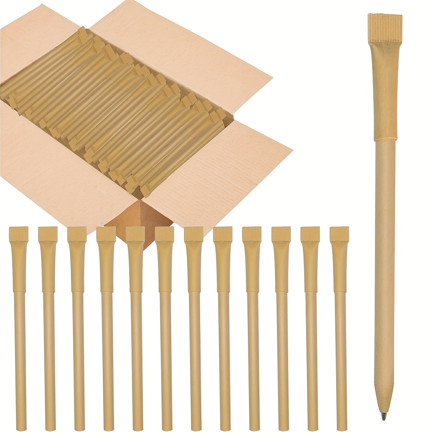 3er Set Metall-Kugelschreiber Schlank, Schwarze Tinte, Edles Geschenk Für Büro, Hochzeit Oder Weihnachten (Gold)