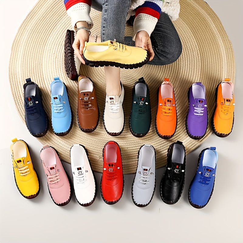 photo de l'article baskets décontractées minimalistes pour femmes, couleur  , moccasins antidérapants résistants à lusure, chaussures plates à enfiler, chaussures pour femmes