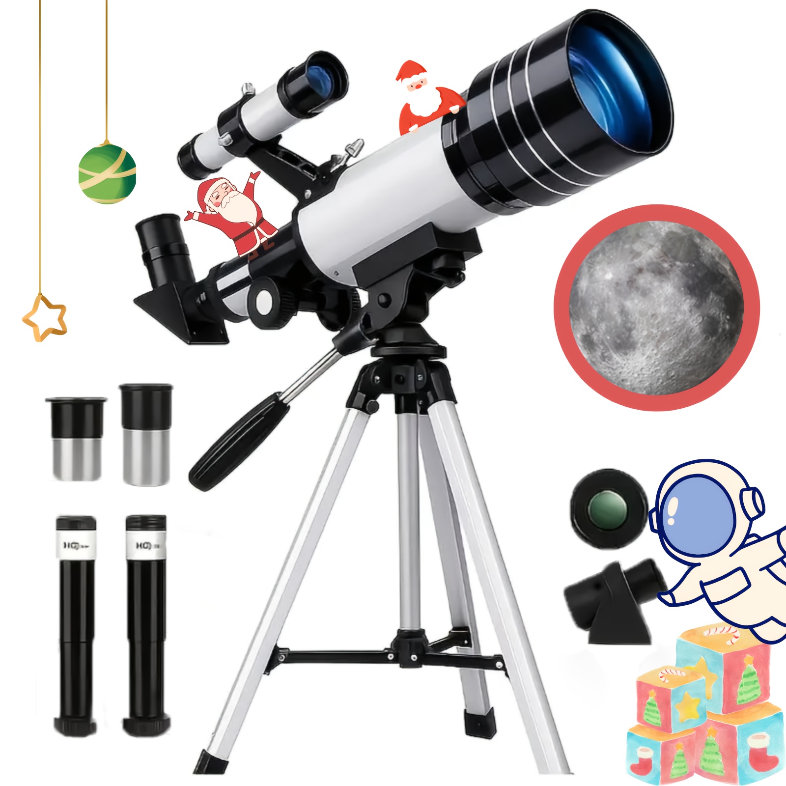TEMU 150x Astronomical Telescope With 70mm Aperture - Powerful Monocular Telescope For Adults, Beginners, , Camping, Education - Portable Telescope