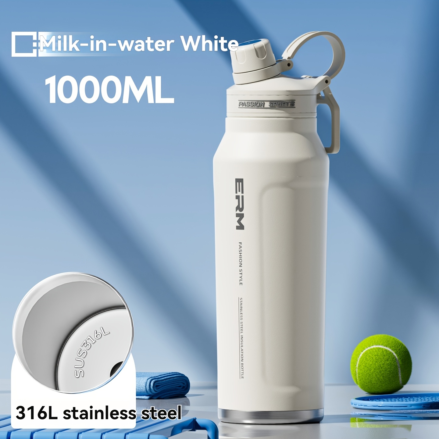 Insulated Stainless Steel Water Bottle With 2-in-1 Straw And Spout Lid, 24h, Leak-proof, Fits In Car Cup Holder, Metal Water Bottle For Sports, Travel, Gym And School, 24oz, 32oz