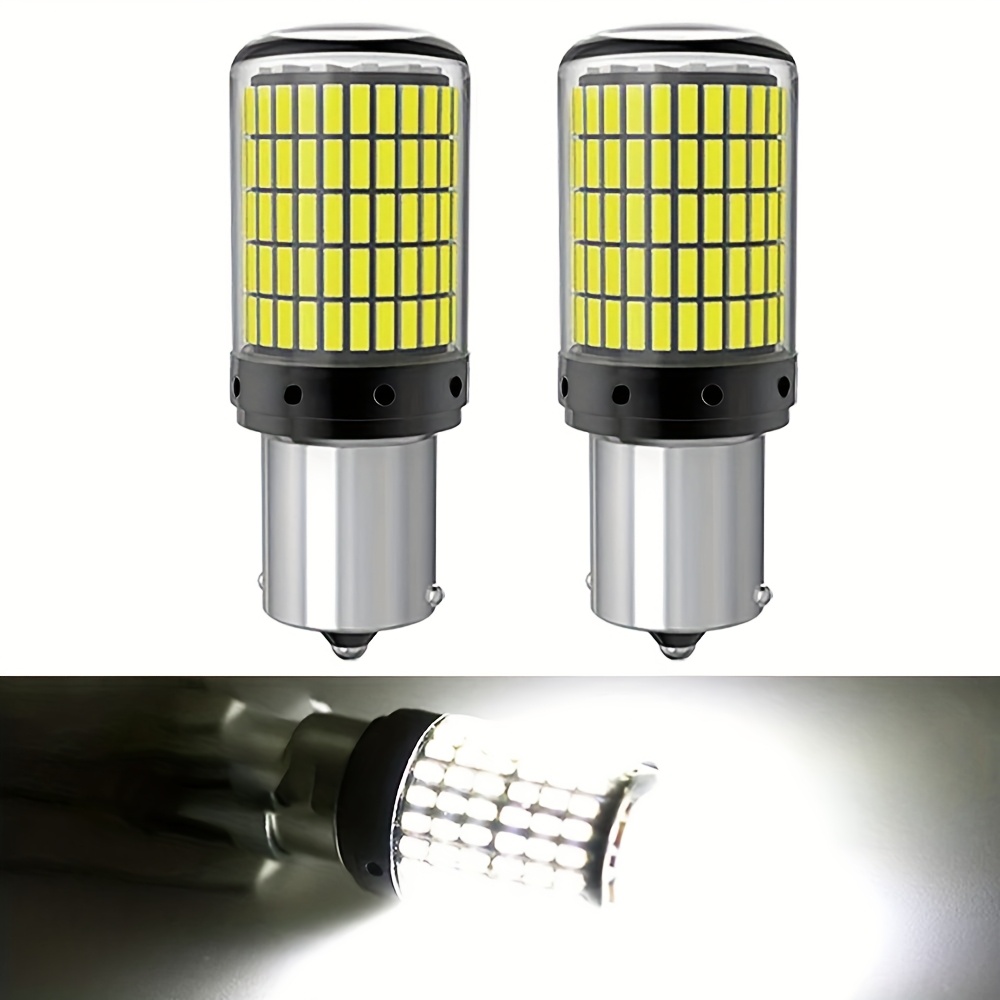 TEMU Super 2xpcs Ba15s Led 1156 P21w Led Bulbs S25 7506, Vehicle Brake Reversing Turn Signal Light, No , Without Battery