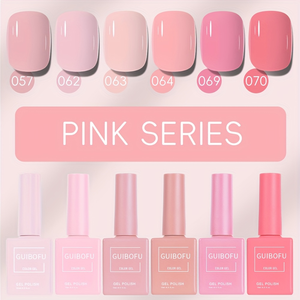 6pcs minimalist multi color gel nail polish set 120 shades - Temu