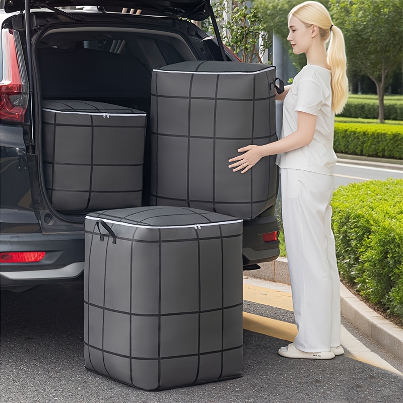 Large Capacity Storage Bag with Inner Pockets, Suitable for Quilts, Sheets, Clothes, And Underwear - Portable, Lightweight, Featuring Zippers And Handles for Easy Transport, Can Also Be Used As a Laundry Basket, Under-Bed Storage