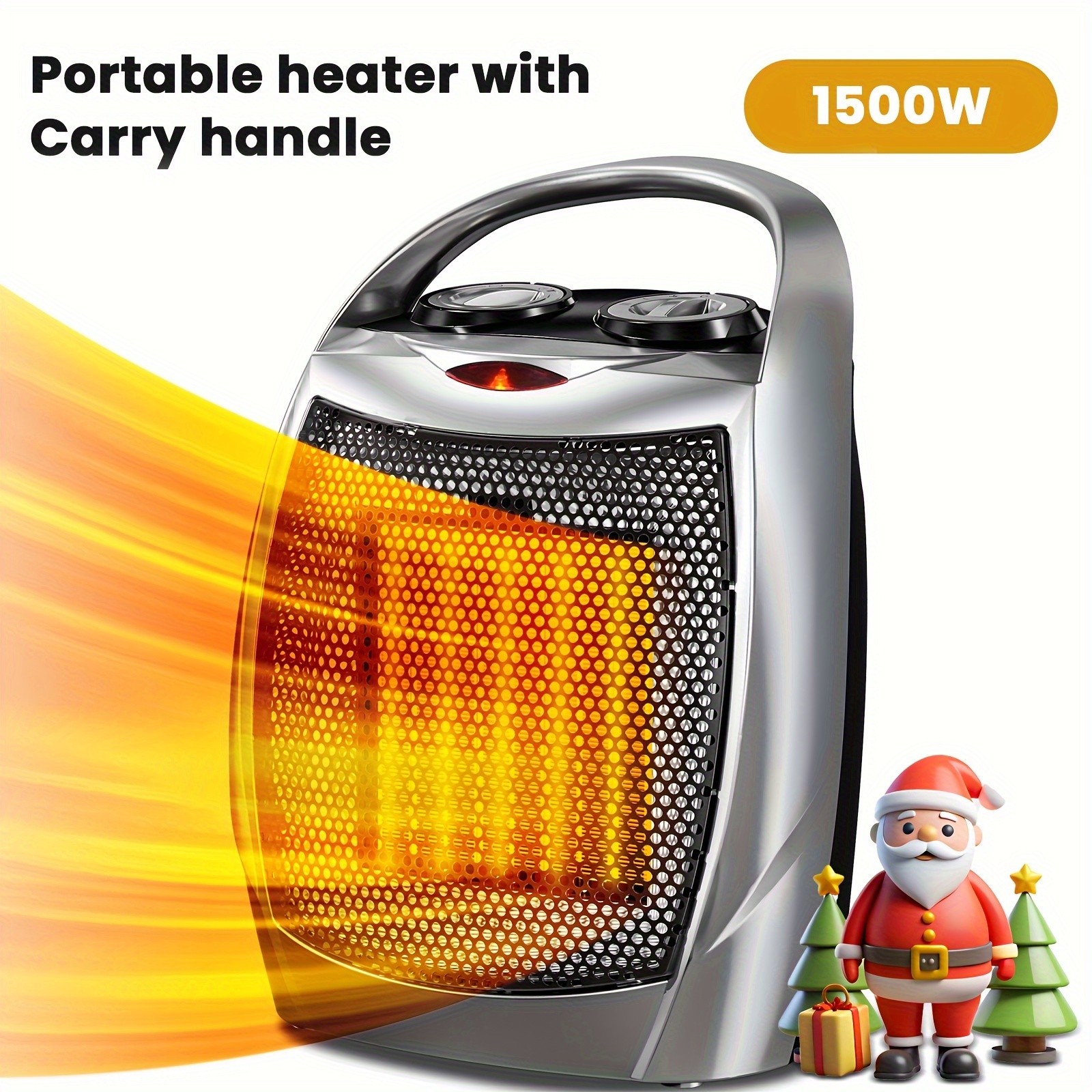 

1500w , Portable For Use Thermostat, Safe And Fan, Small Multiple For , , For Christmas