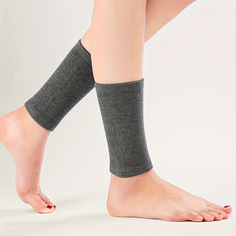 TEMU 2pcs (1 Pair) Ankle Socks, Thermal Ankle Sleeves For Men And Women, Autumn/winter Short Thickened Cold-proof Ankle Guards, Calf Socks