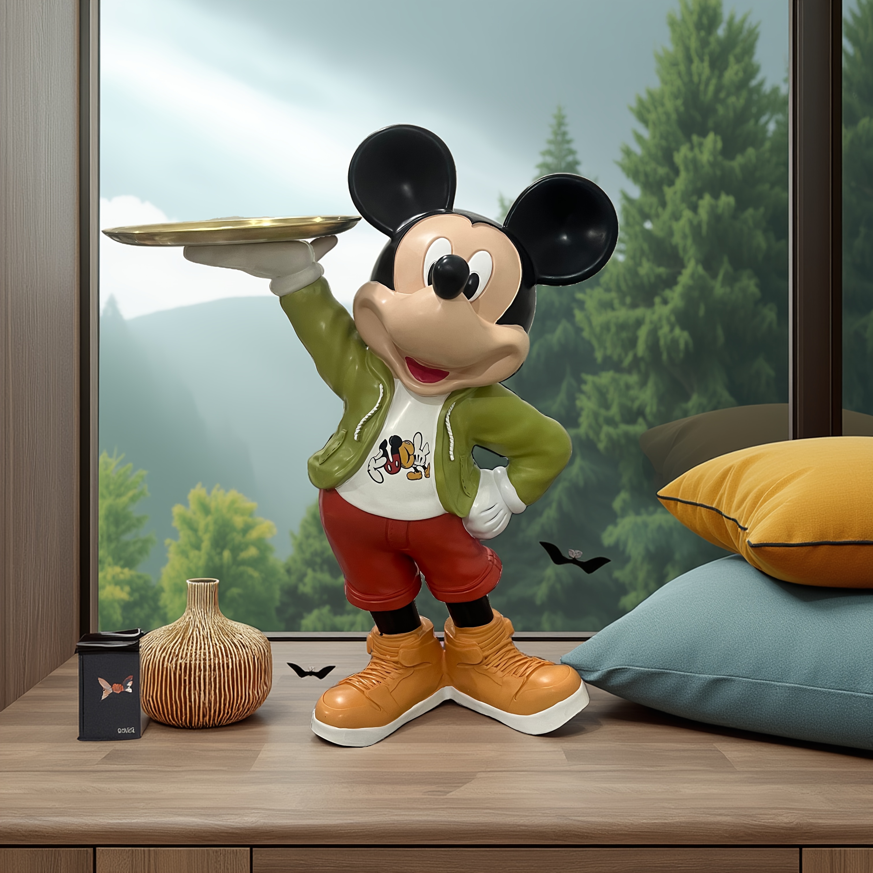 Extra Große  -Mouse-Figur mit 3 Stilvollen Designs - Modische Leichtluxus Wohnzimmer-TV-Schrank Eingangstür Willkommensdekoration, Trendiges Sammlerstück als Einweihungsgeschenk