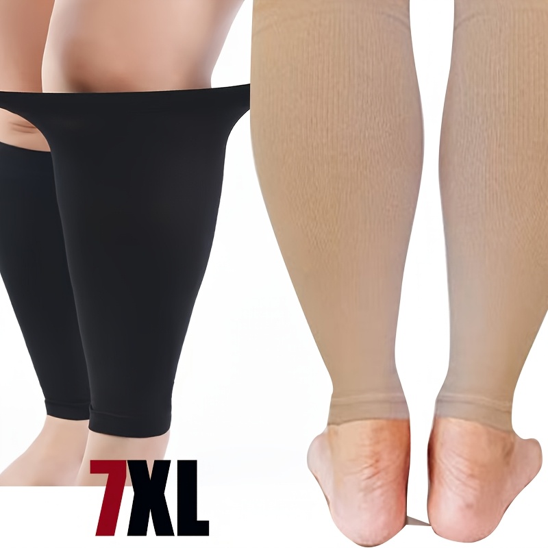 E-shop 2 Paar Herren Damen Plus Size Kompressions Beinlinge 2XL 3XL 4XL 5XL 6XL 7XL Sport Fitness Laufsocken Ohne Zehen