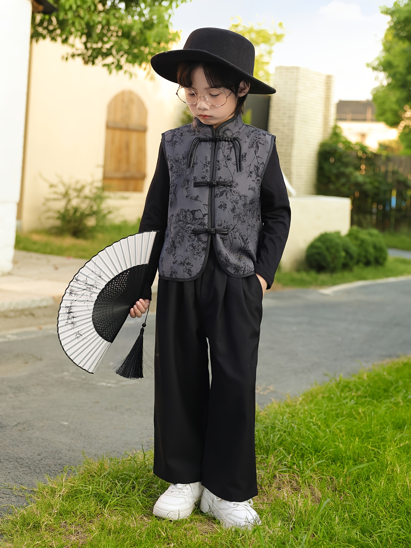 Men's & Boys' Wedding Waistcoat - Woven Floral Design, Formal & Casual Tuxedo Vest - All Sizes Available, Brand DQT