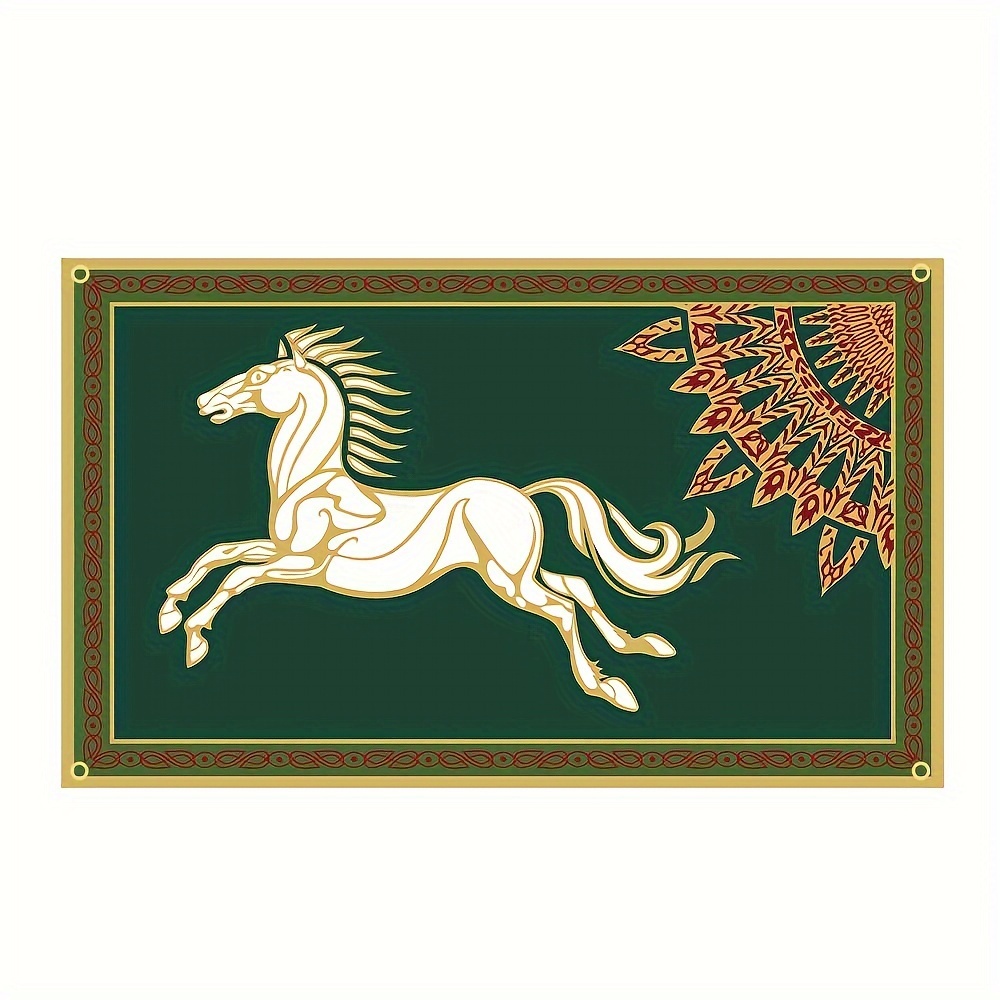 

1pc, The Kingdom Of Rohan Flag Riddermark Banner For Indoor Decoration, Home Decor, College Dorm Decor, Bedroom Decor, Living Room Decor