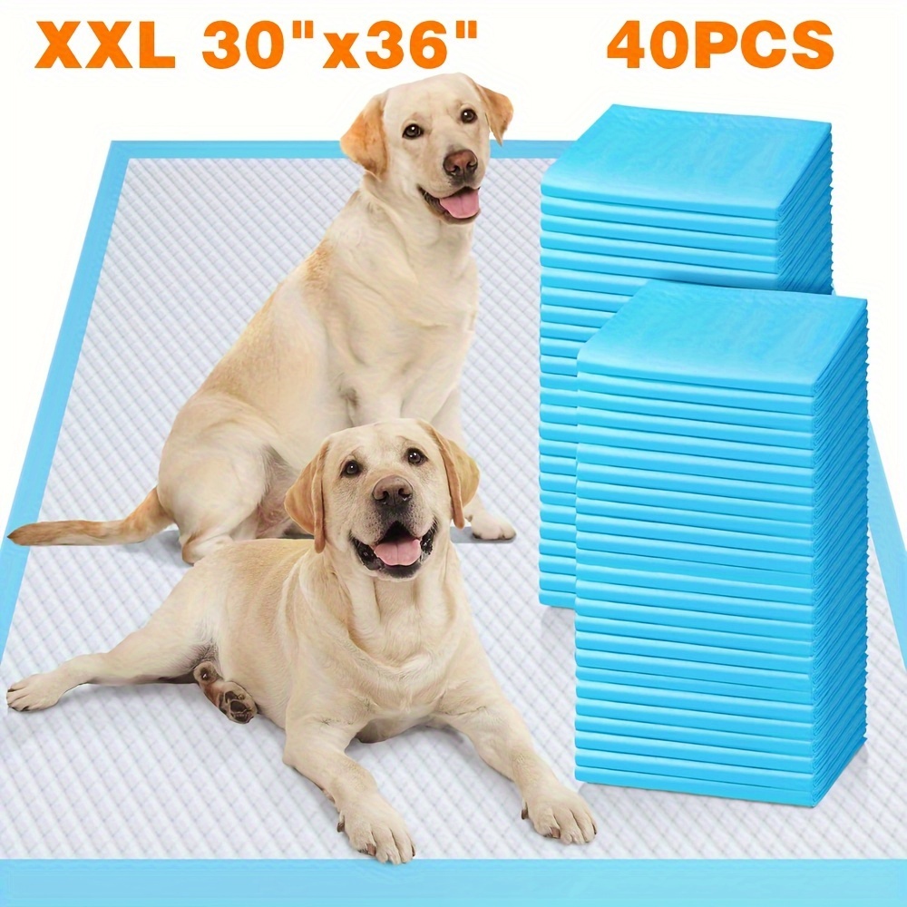 

40pcs Extra Large Leak-proof Dog Training Pads, Xxxl 31"x36", Ultra Absorbent & Quick Dry, 6-layer Design With Diamond Quilting For , Ideal For Dogs, Cats, Rabbits, And Puppies, Puppy Pads