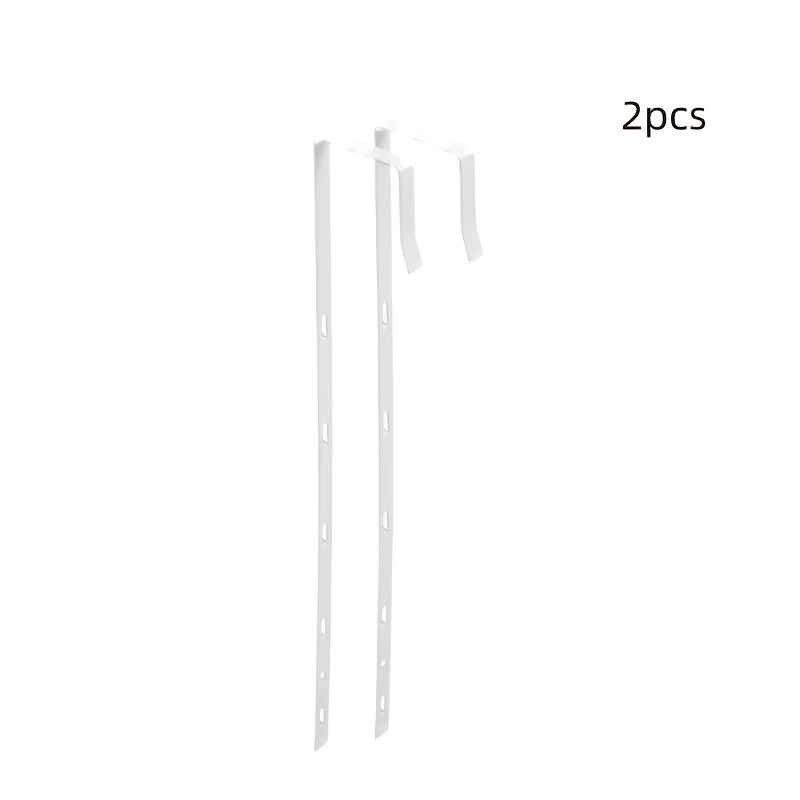 TEMU 2pcs, Mirror Hook Hanging Behind The Door, Adjustable 5-hole Metal Mirror Suspension Bracket, Suitable For 8-inch Door Depth