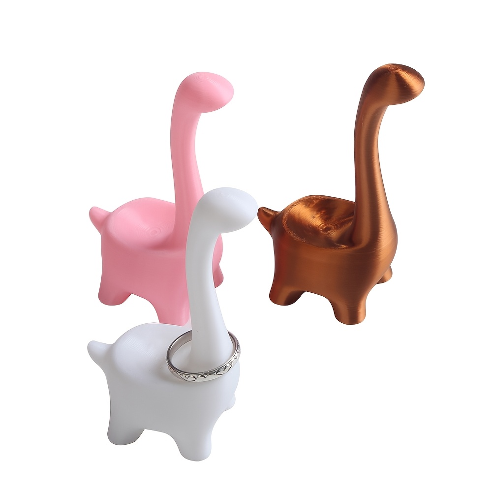 dinosaur ring holder for earrings rings jewelry desktop decoration wedding engagement ring stand cute preppy room decoration cute womens gift suitable for valentines day romantic night birthday anniversary details 3