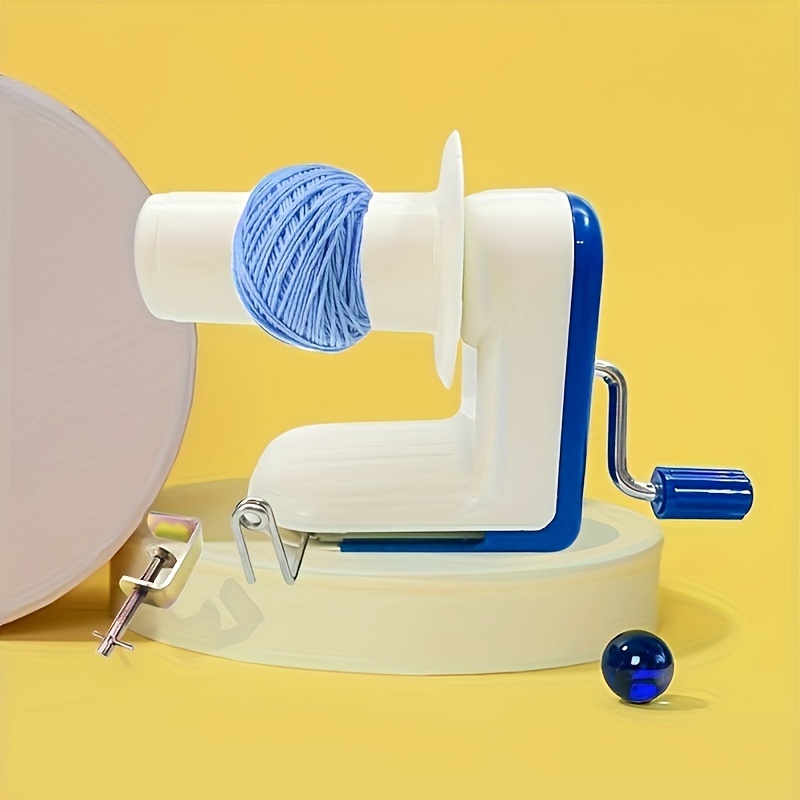 1pc blue manual yarn winder hand crank wool thread ball maker no electricity required knitting art supplies tool Product details 0