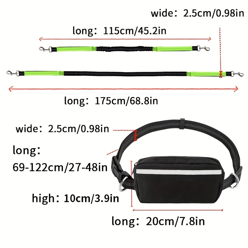 a portable multifunctional waist bag with a leash for walking dogs designed for   and adjustability Product details 0